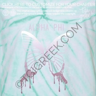 Alpha Phi – dripping Butterfly