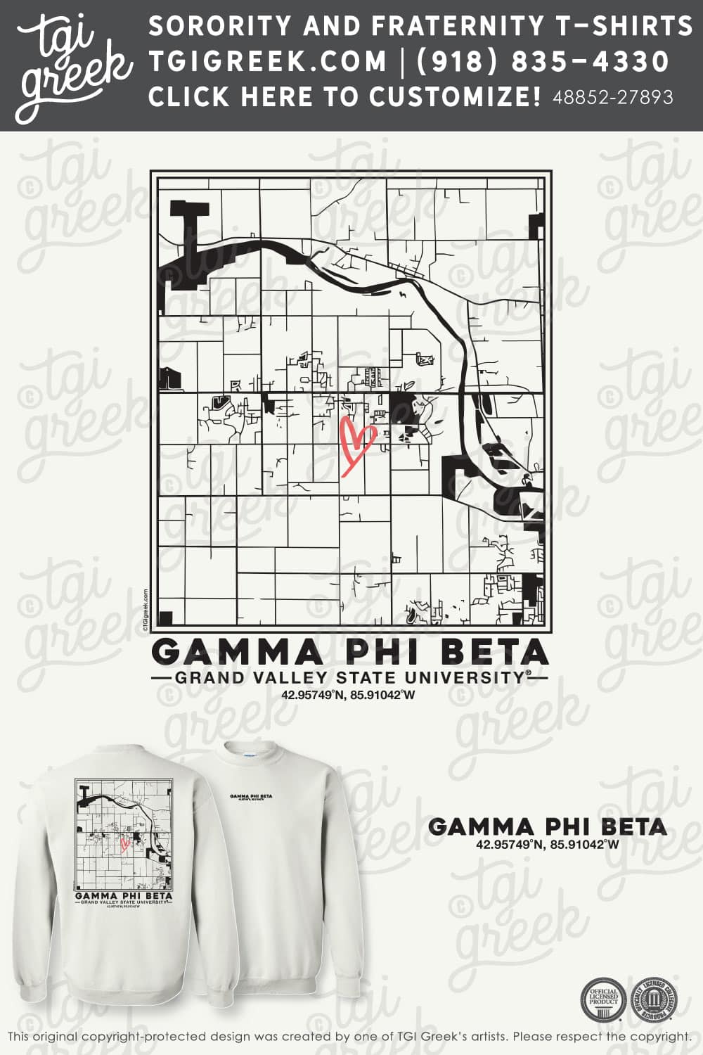Gamma Phi Beta – GVSU Sweatshirt