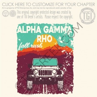 TGI-Alpha Gamma Rho posterized Jeep