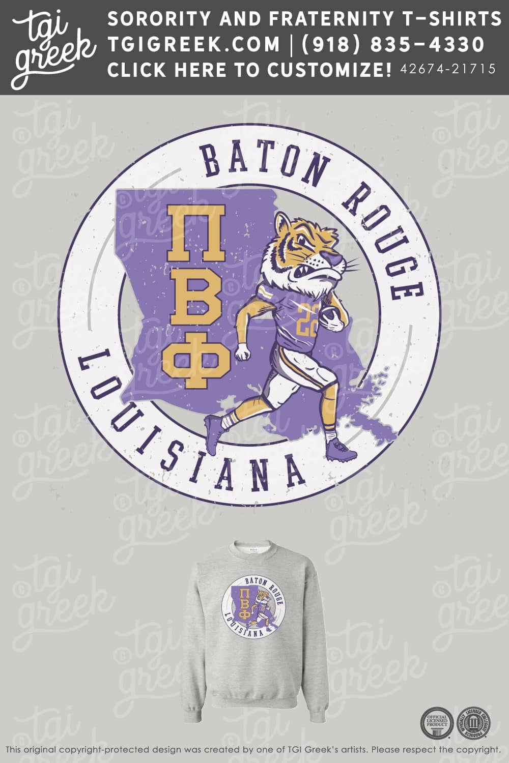 Pi Beta Phi – LSU Gameday Sweatshirt