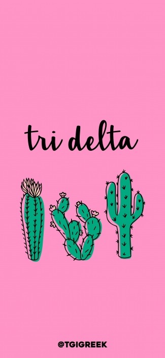 Delta Delta Delta Cactus Phone Background