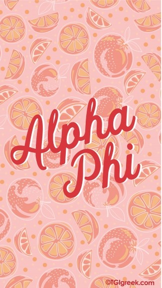 Alpha Phi Oranges Phone Background