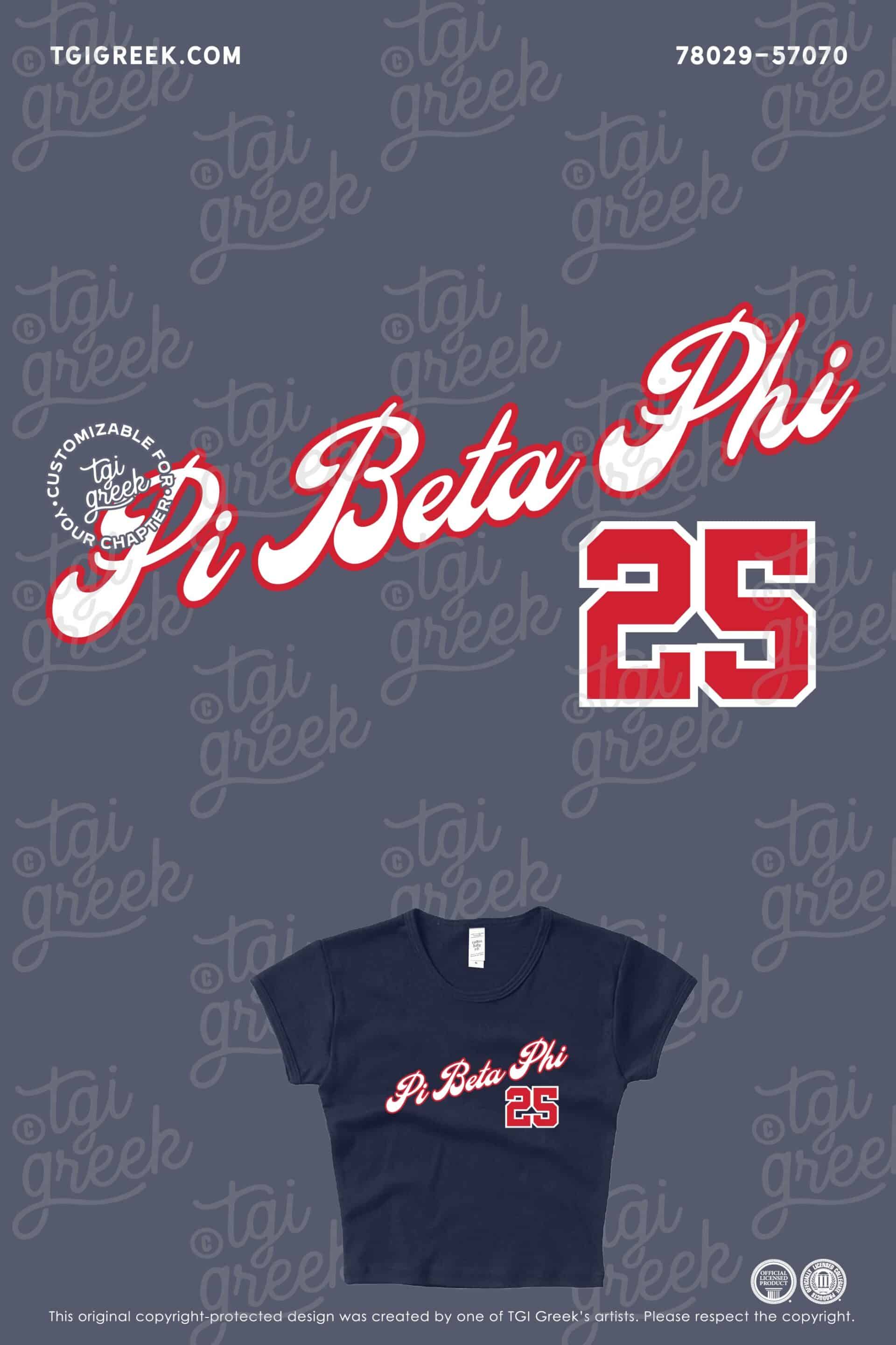 Pi Beta Phi – COSU Vintage Script Baby Tee