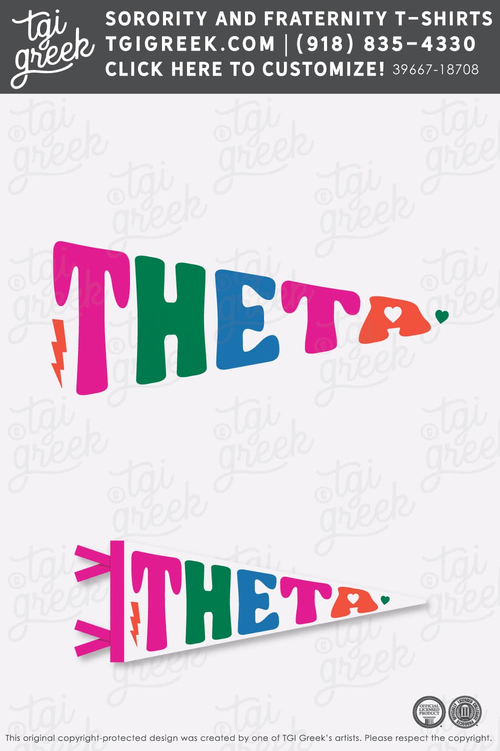 Francesca’s – Kappa Alpha Theta Pennant Flag