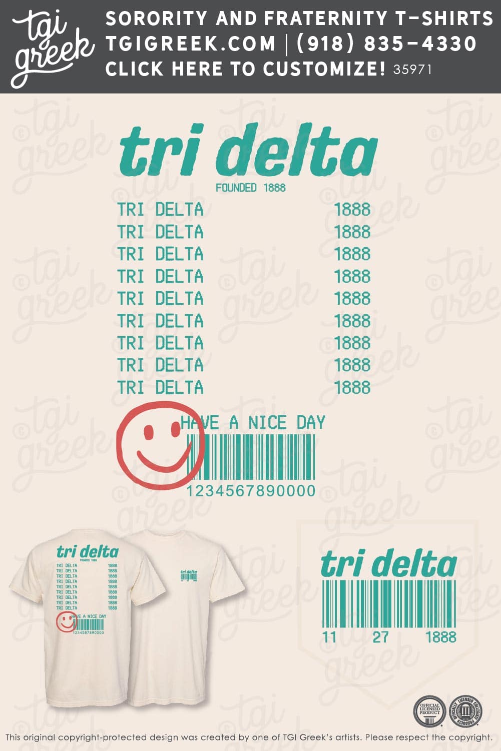 Delta Delta Delta OU Spring PR Tee