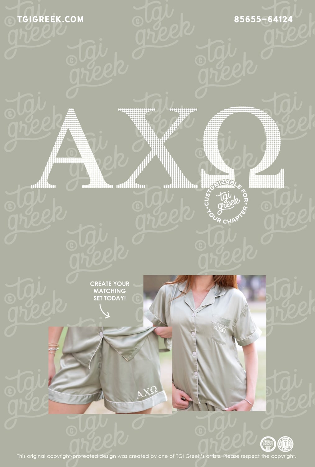 Alpha Chi Omega – TGI PJ Rhinestone Set