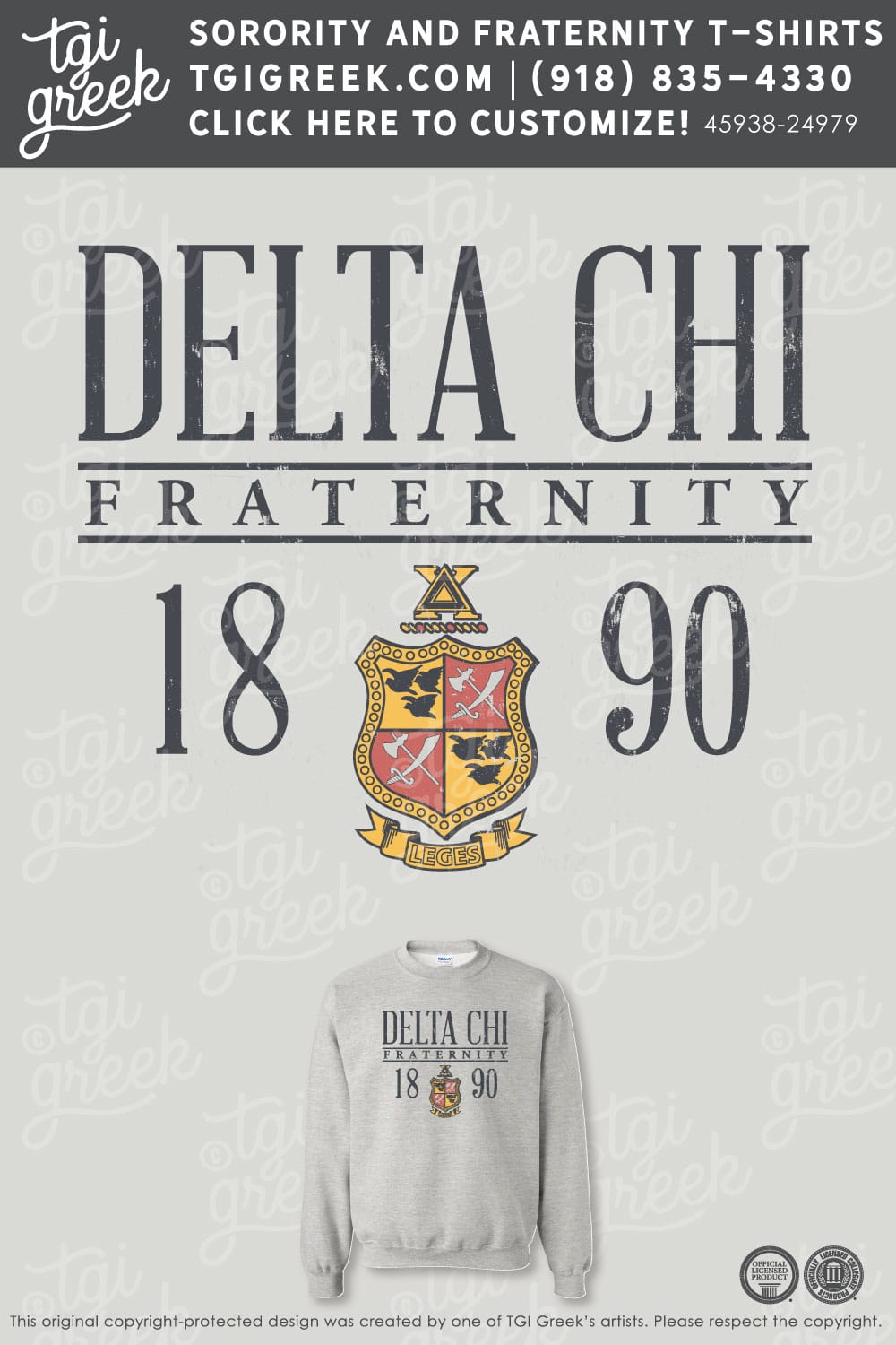 Delta Chi – TSU PR Crewneck Crest