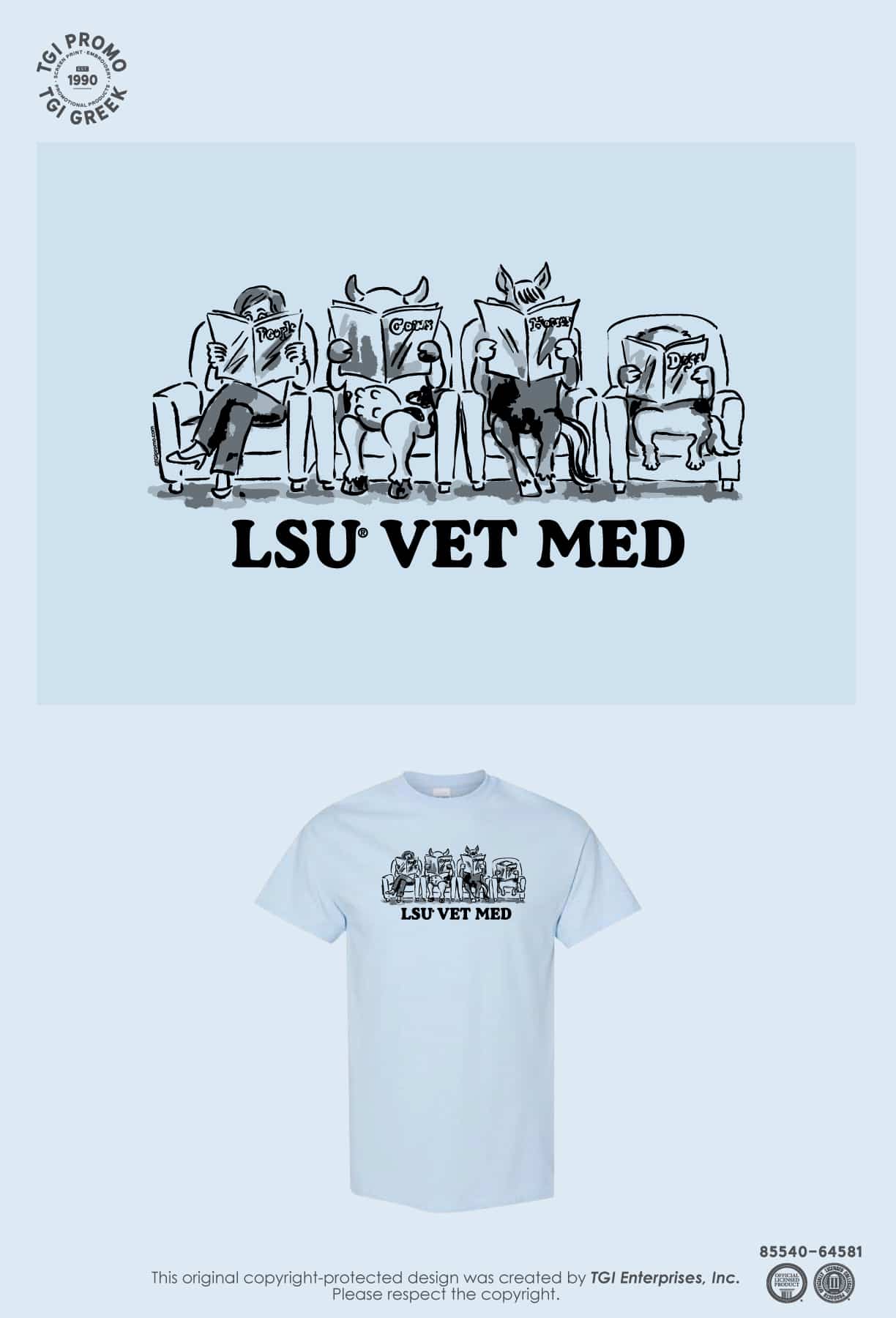 Louisiana State University – Vet Med Comic Tee