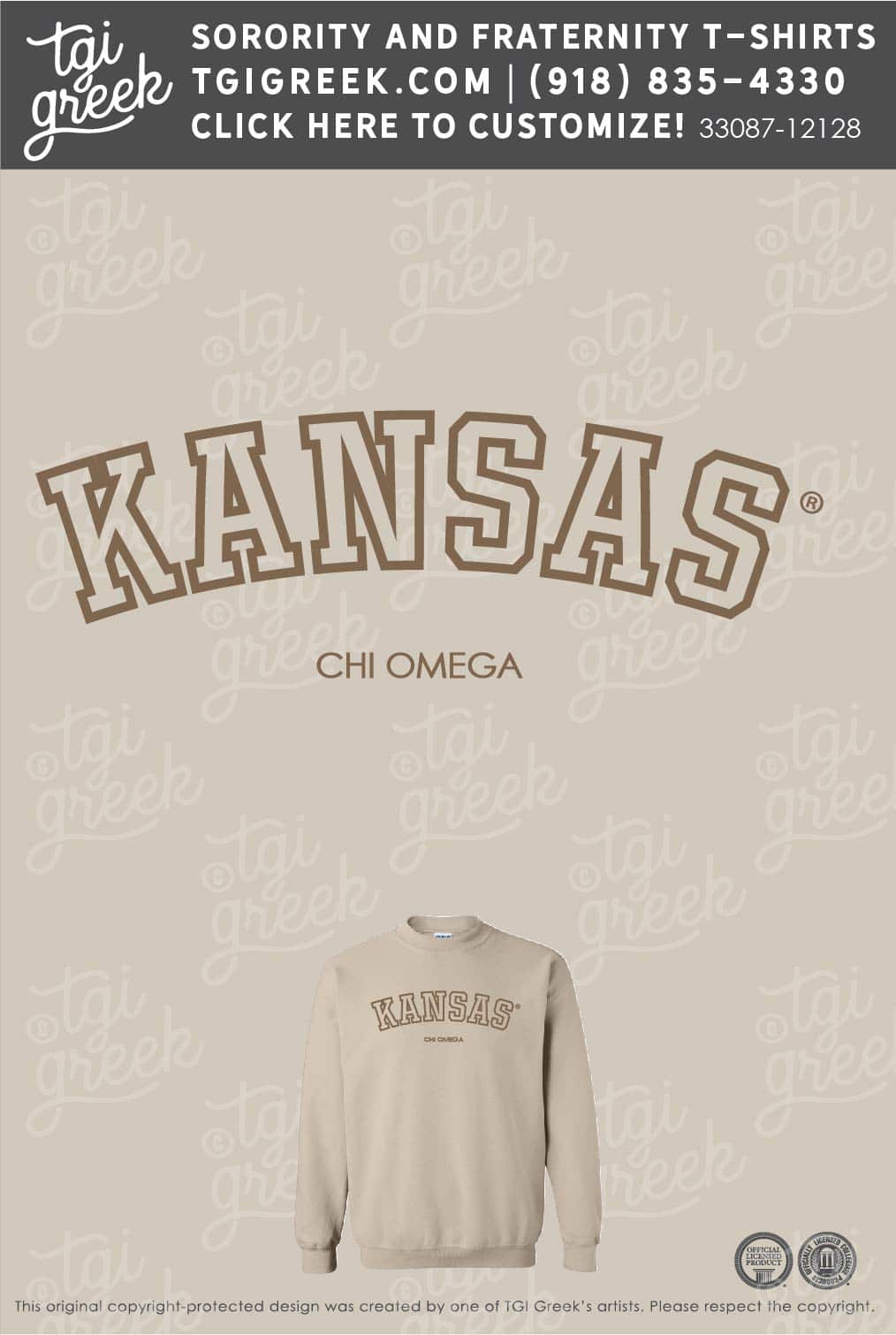 Chi Omega – KU Crewneck