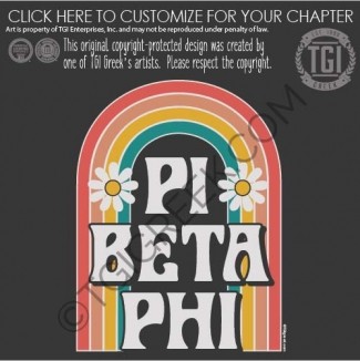 Pi Beta Phi Rainbow Flower