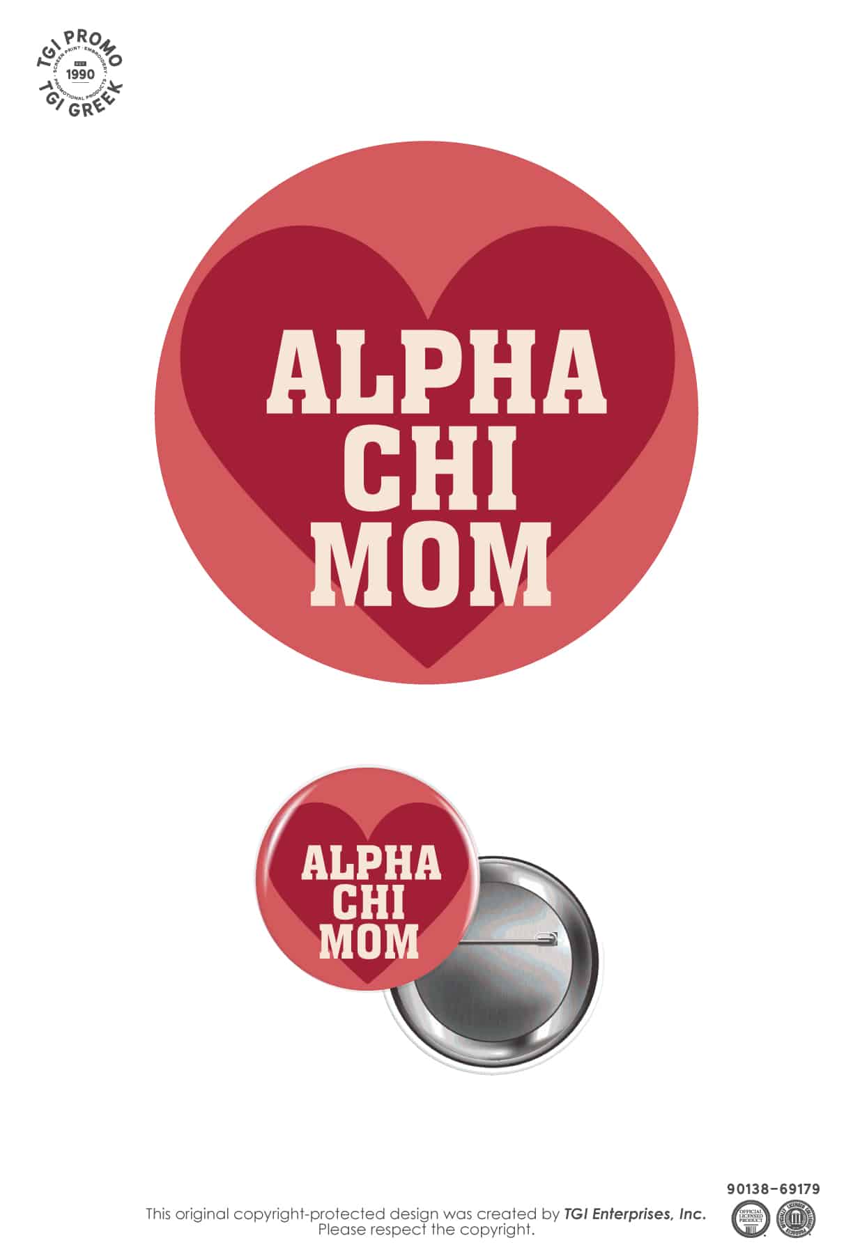 Alpha Chi Omega – TGI Stock Designs Moms Button