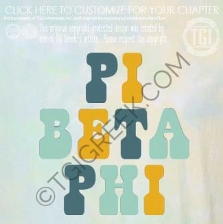 Pi Beta Phi – tie Dye Multi