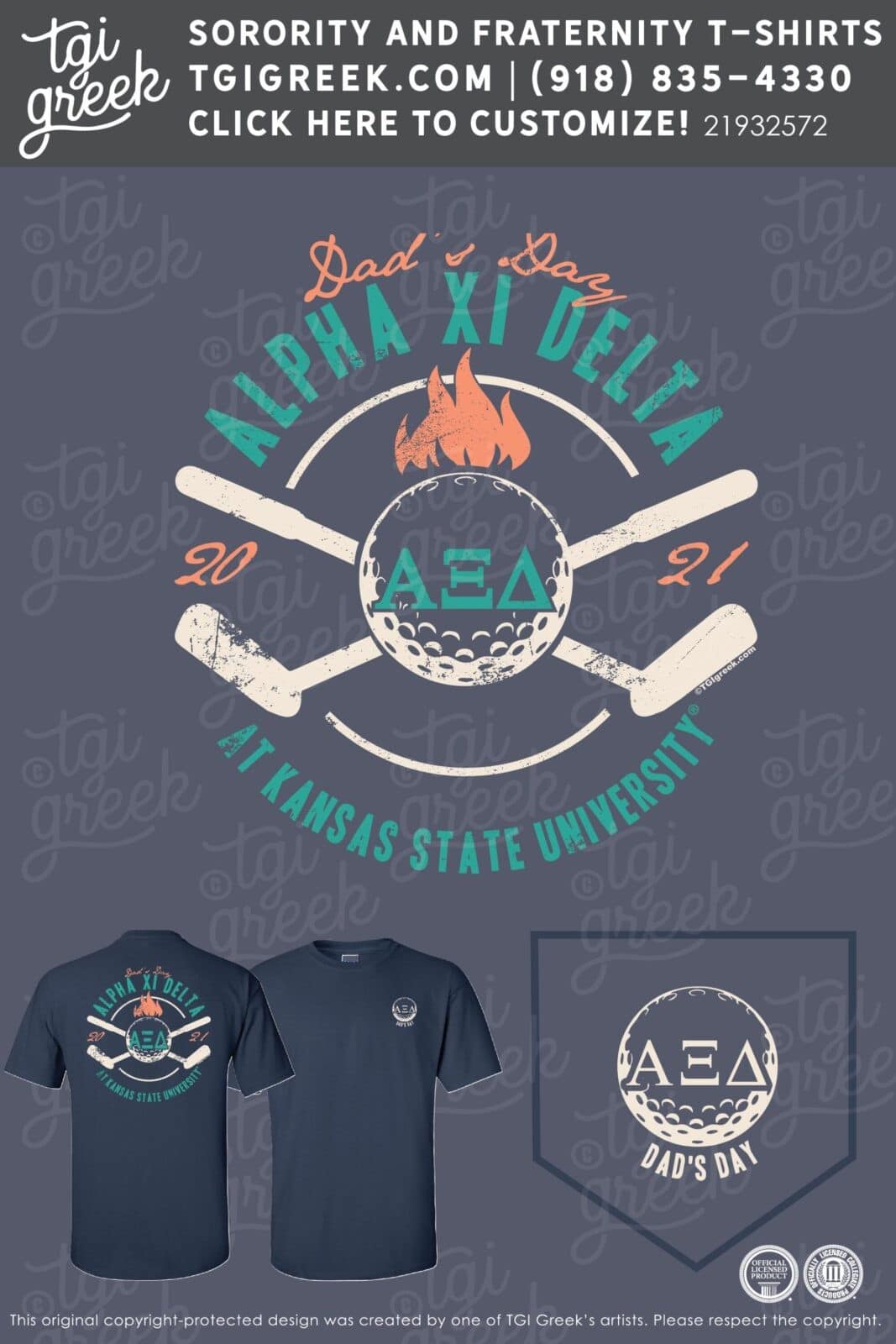 Alpha Xi Delta – KSU Dads Day – Blue