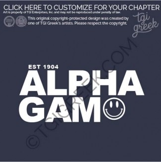 TGI – Alpha Gamma Delta Psychodelic PR Smiley Face