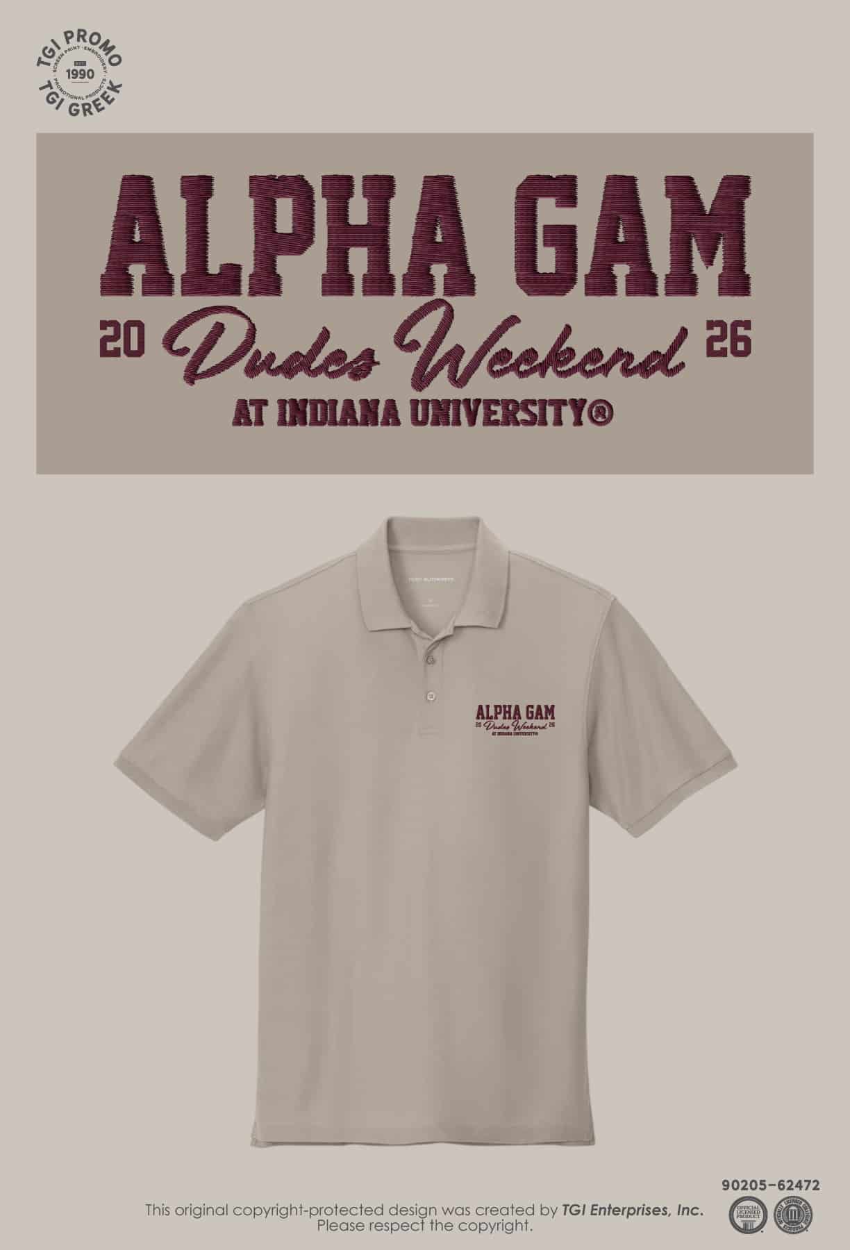 Alpha Gamma Delta – IUB Dad’s Weekend Polos