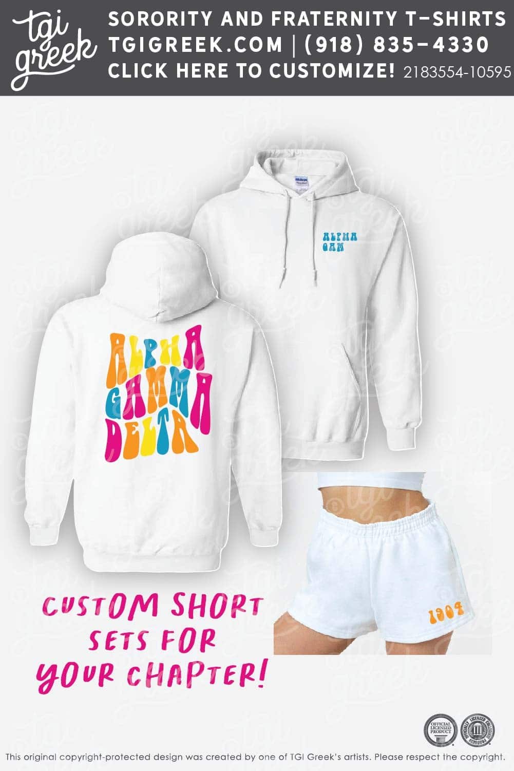 TGI – Alpha Gamma Delta Short Set Live Sale