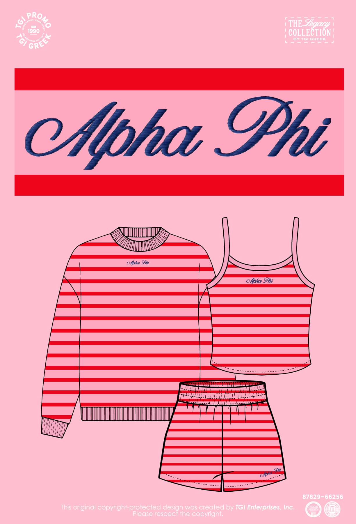 Alpha Phi – TGI Summer Drop Stripe Set