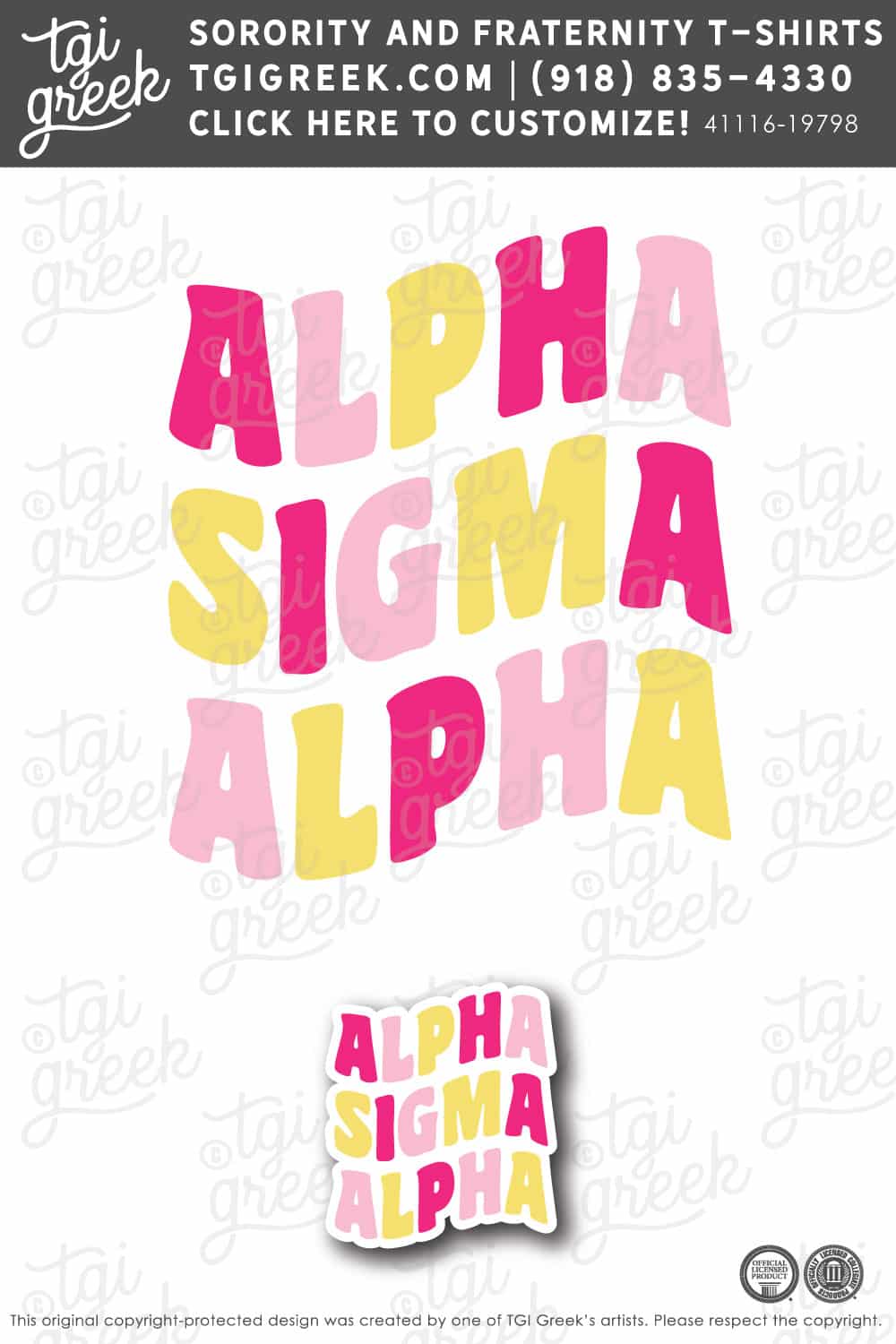 Alpha Sigma Alpha – BOISE Bid Day Stickers
