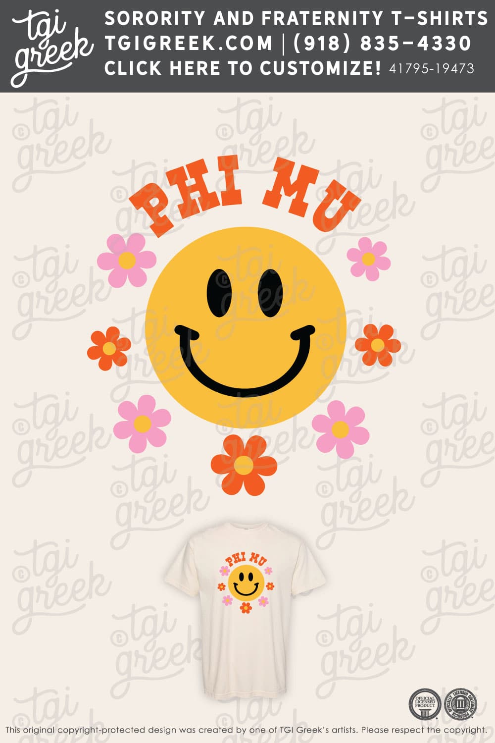 LIVE – Phi Mu Smiley Shirt