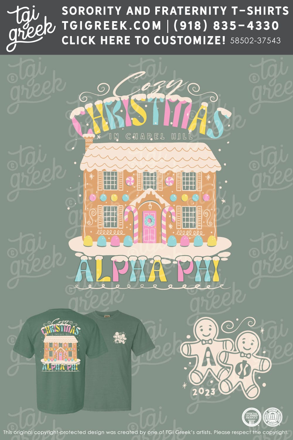 TGI – Alpha Phi Pink Gingerbread House
