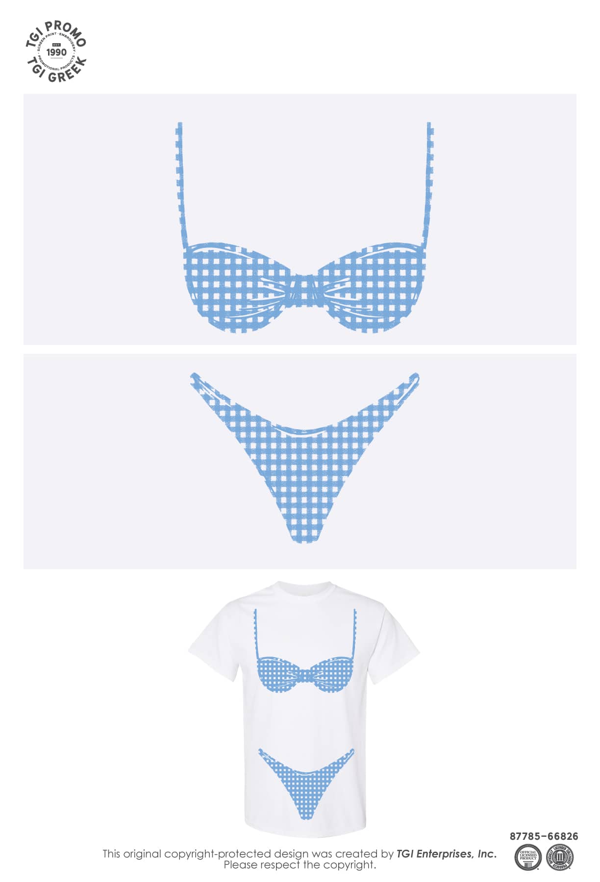 TGI Promo – Sip & Print Gingham Bikini Bottom