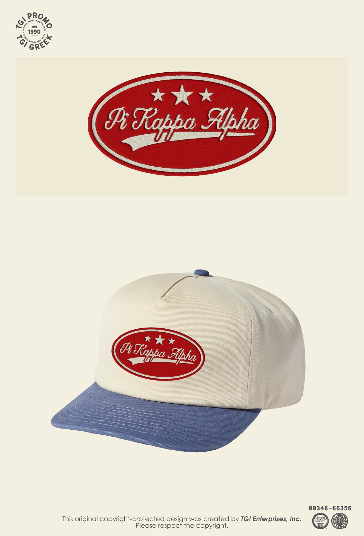 Pi Kappa Alpha – TGI Greek All American Frat Hat