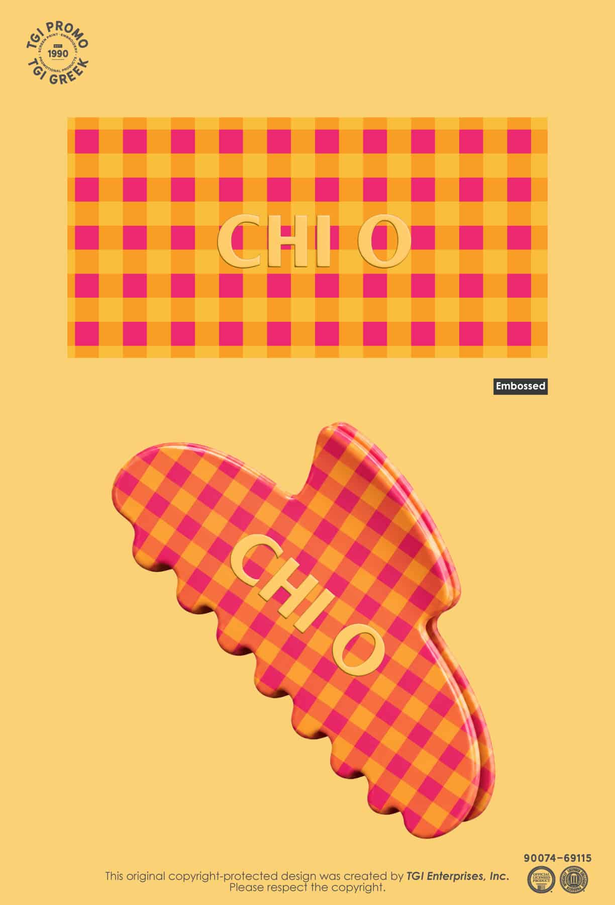 Chi Omega – TGI Greek New Stock Sorority Claw Clip