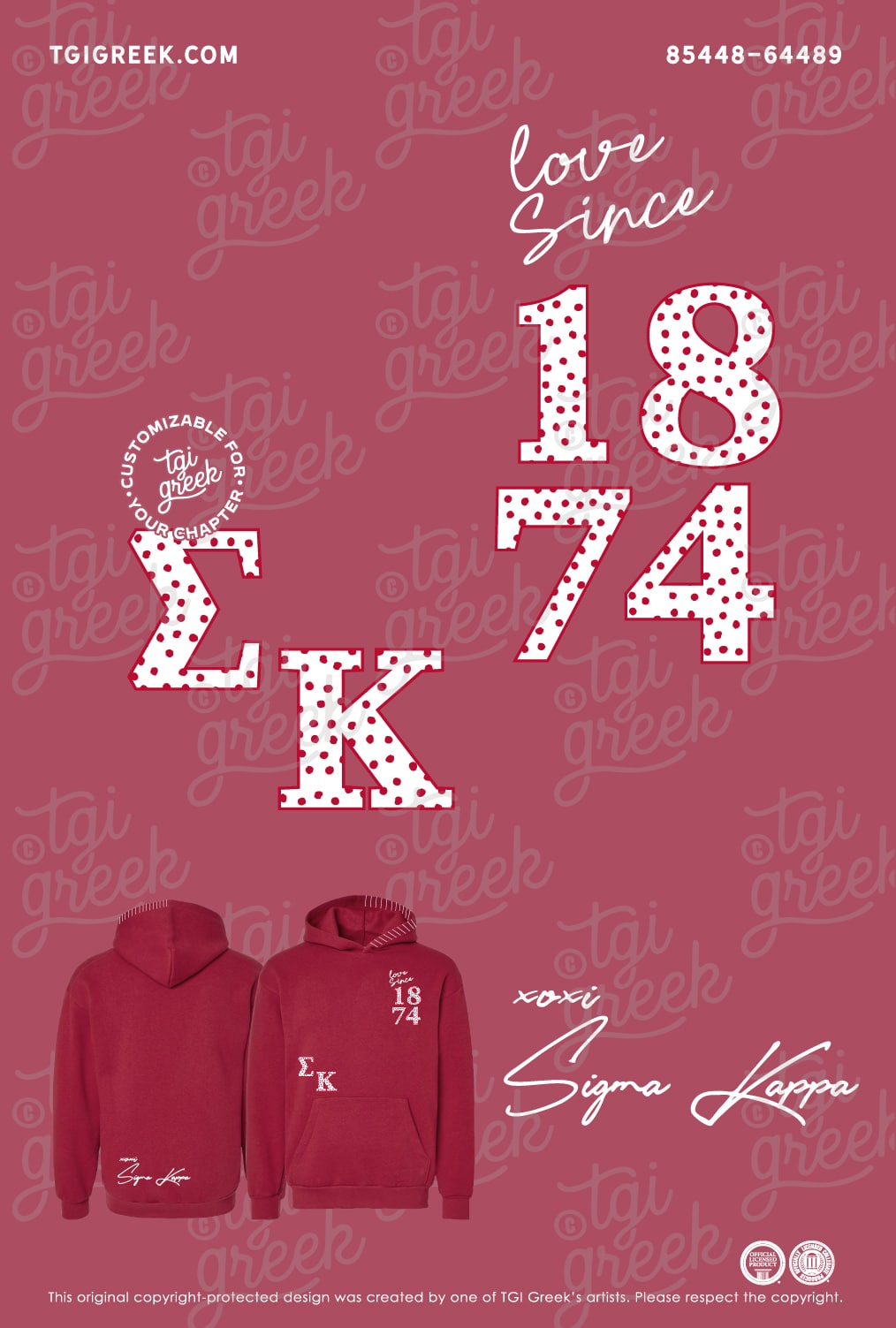 Sigma Kappa – KU Valentine’s Hoodie