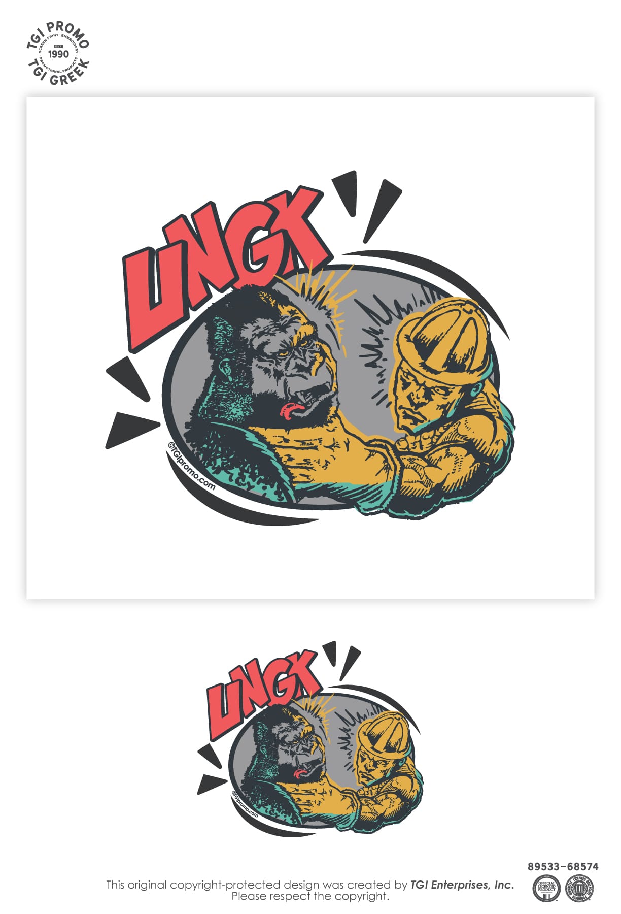 TGI Promo – Driller Gorilla Riverside Sticker