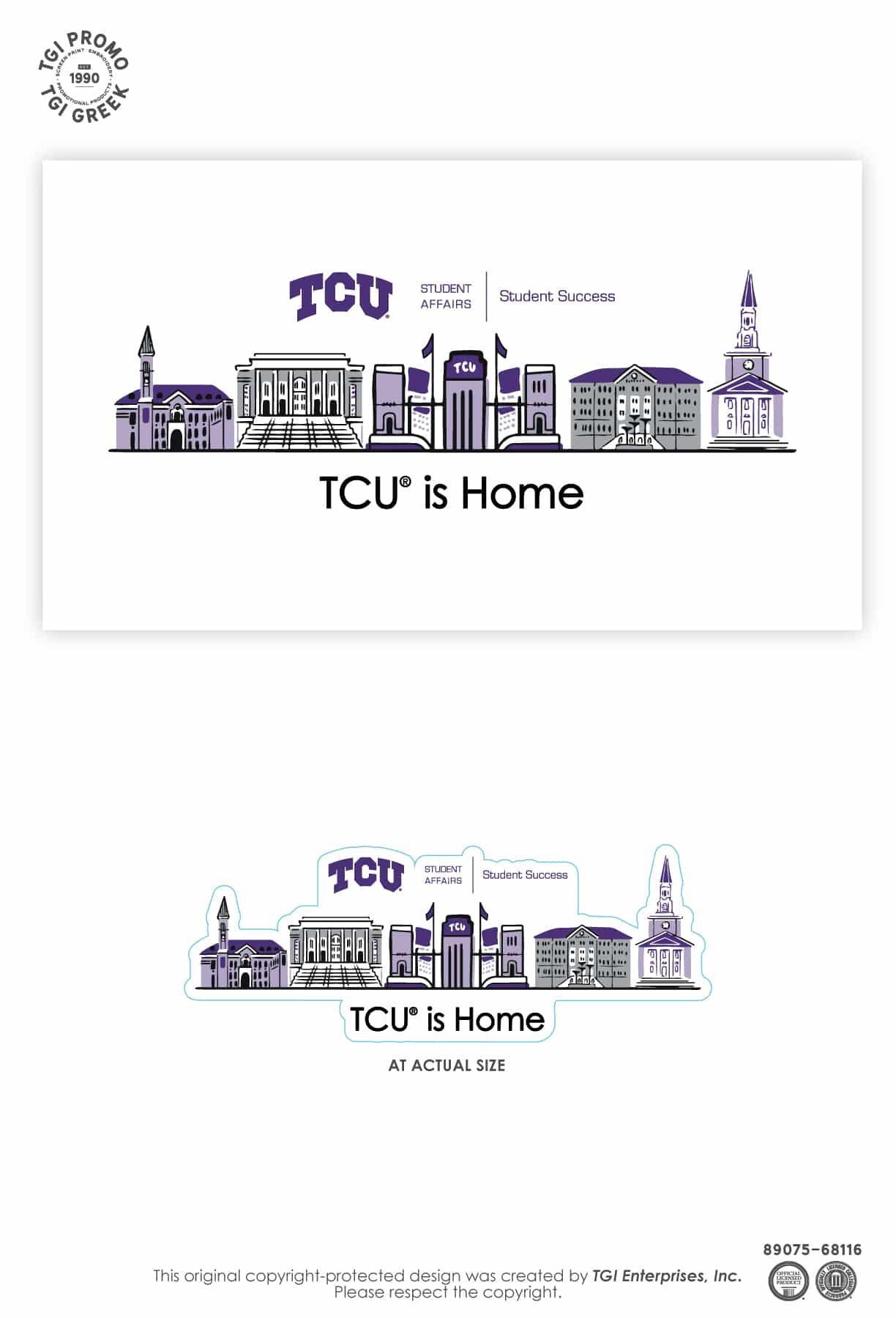 Texas Christian University – Student Success Home Sticker