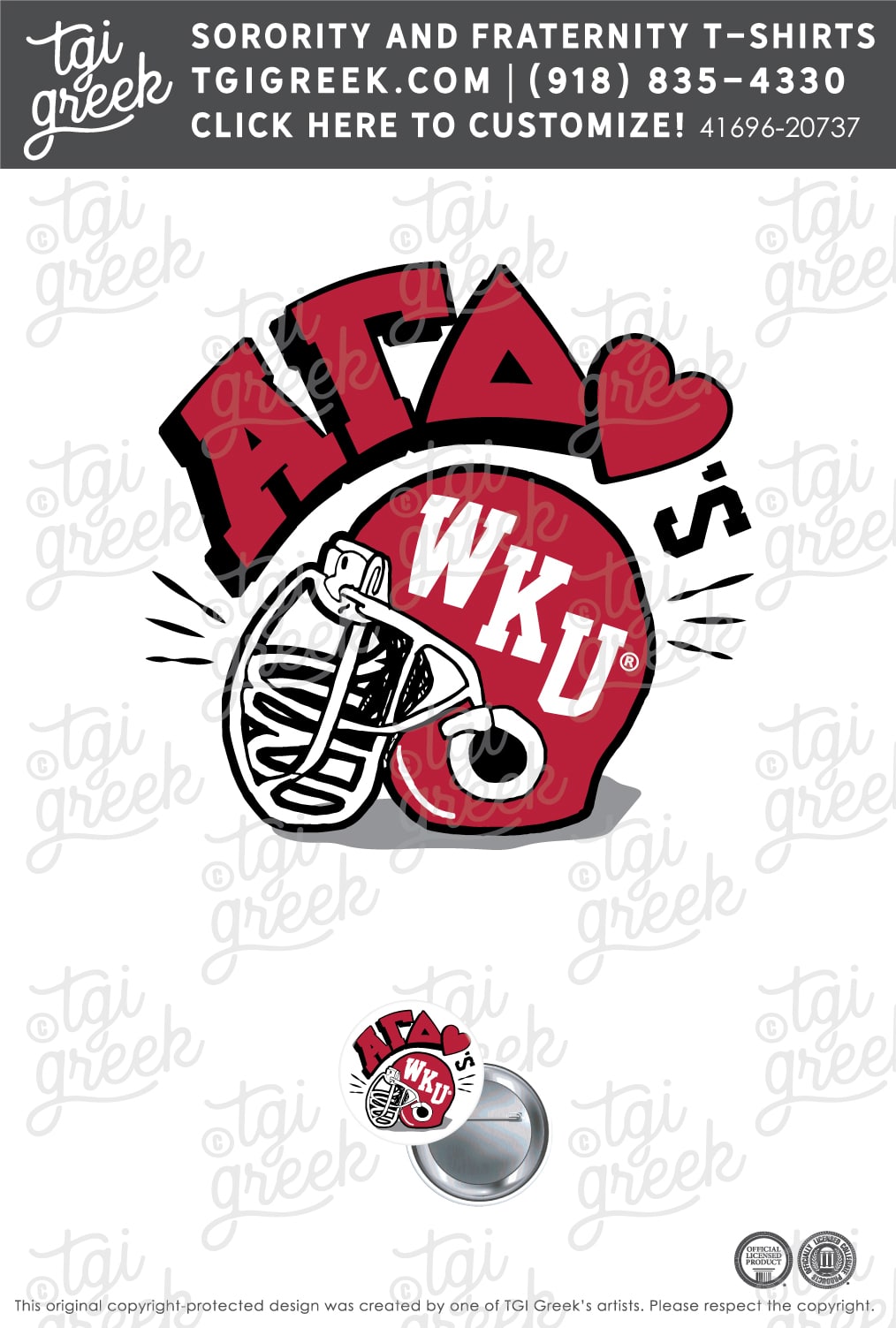Alpha Gamma Delta – WKU Game Day Button