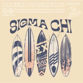 TGI – Sigma Chi surfboards