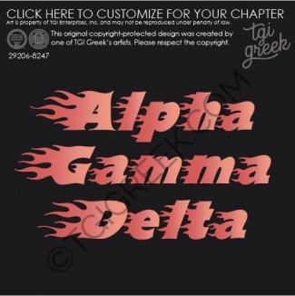TGI – Alpha Gamma Delta Nascar Flames