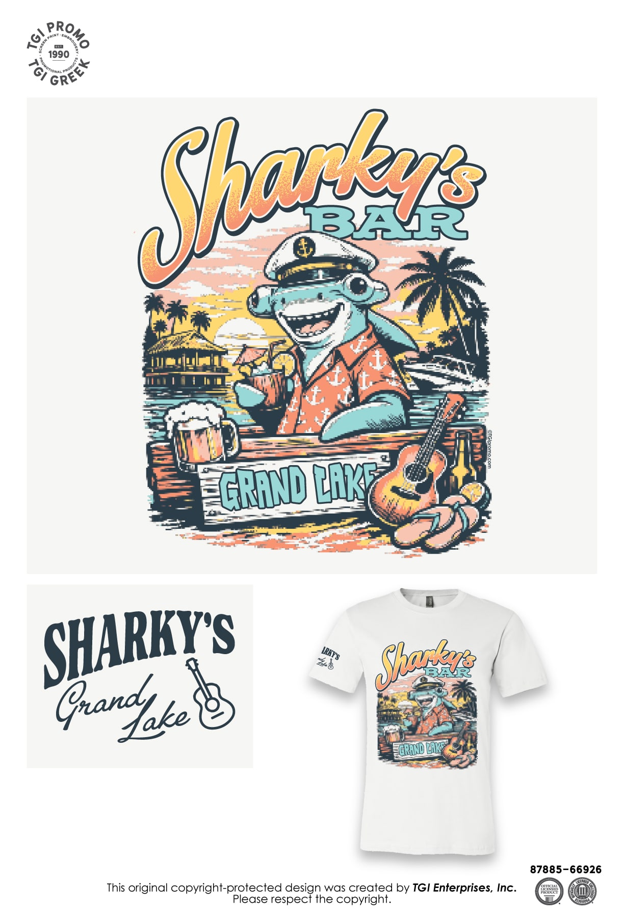 Sharkys Grand Lake – Sailor Shark Tee