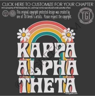Kappa Alpha Theta Rainbow Flowers