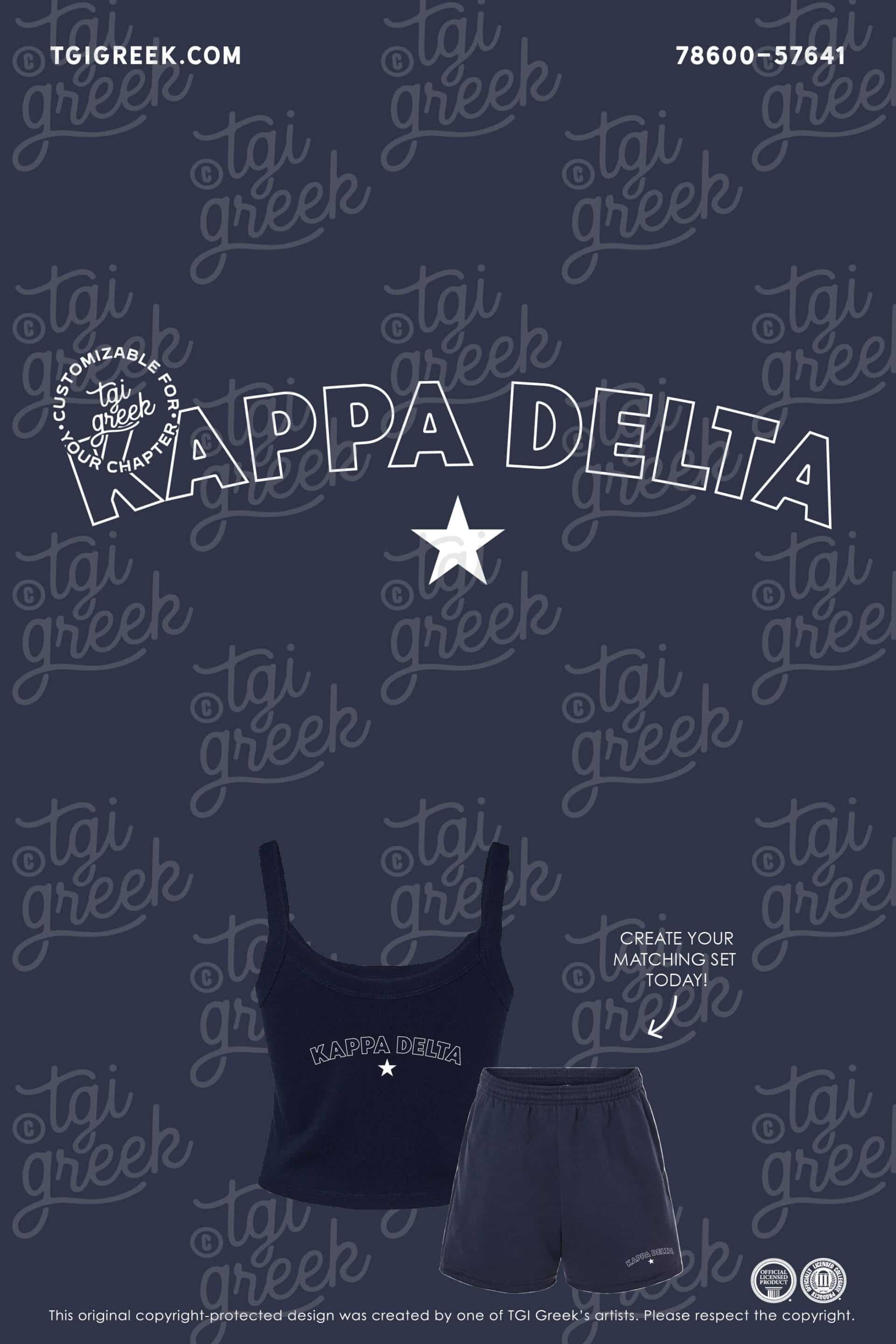 Kappa Delta – MIZZ Work Week Blue Tank