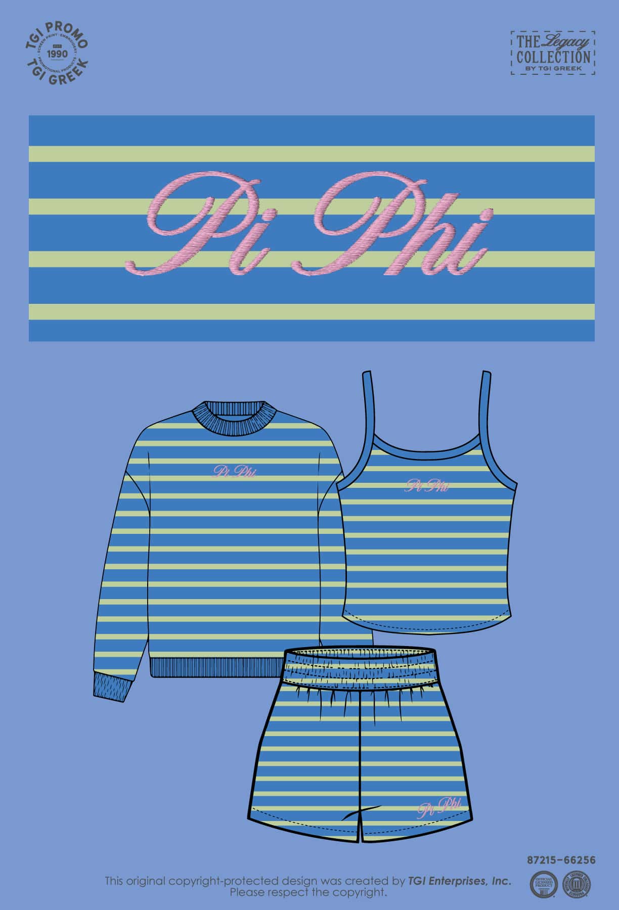 Pi Beta Phi – TGI Greek Stripe Set