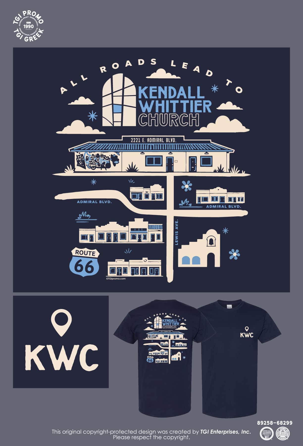 Kendall Whittier Church – Route 66 Shirt