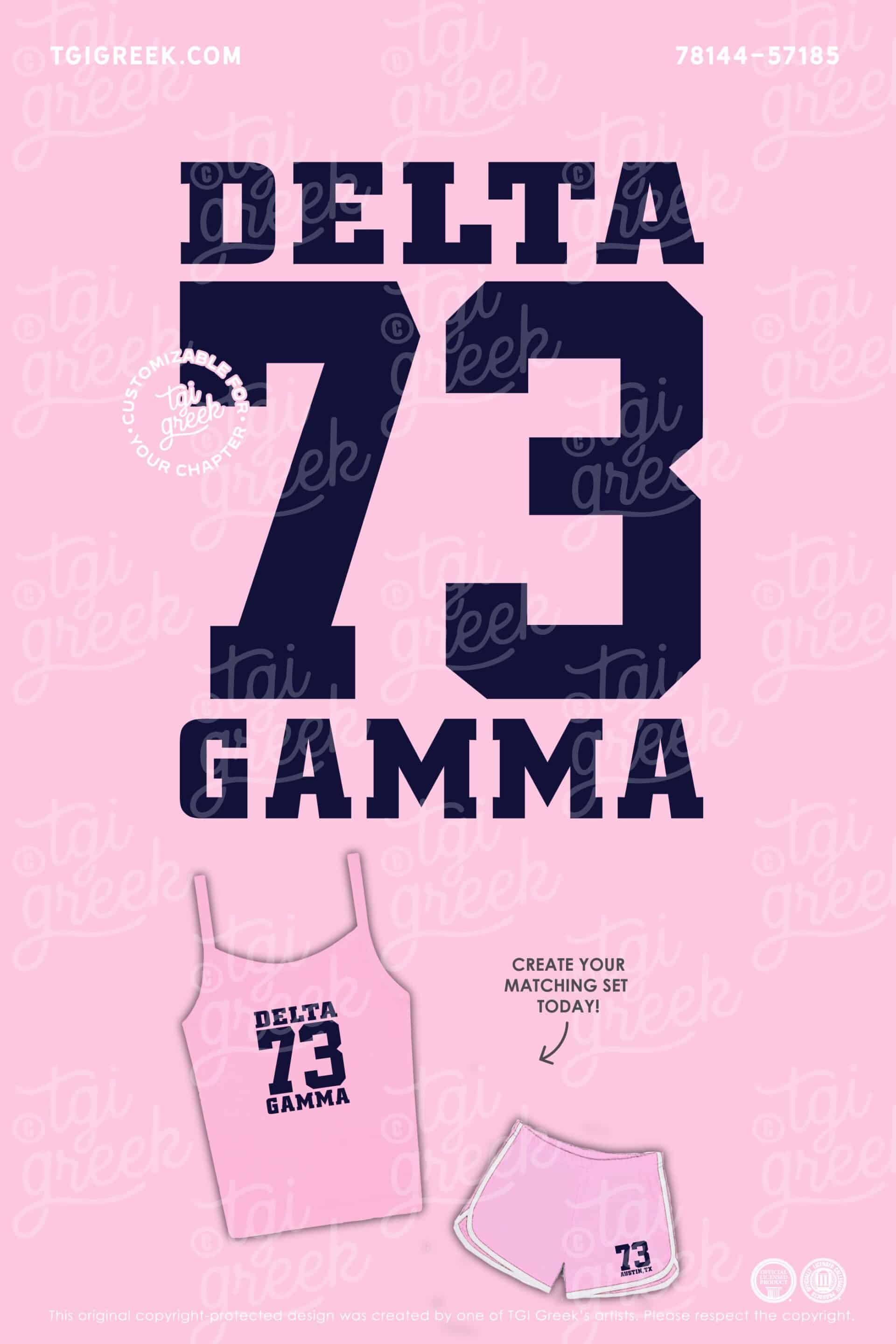 Delta Gamma – UTA Tank Top Short Set