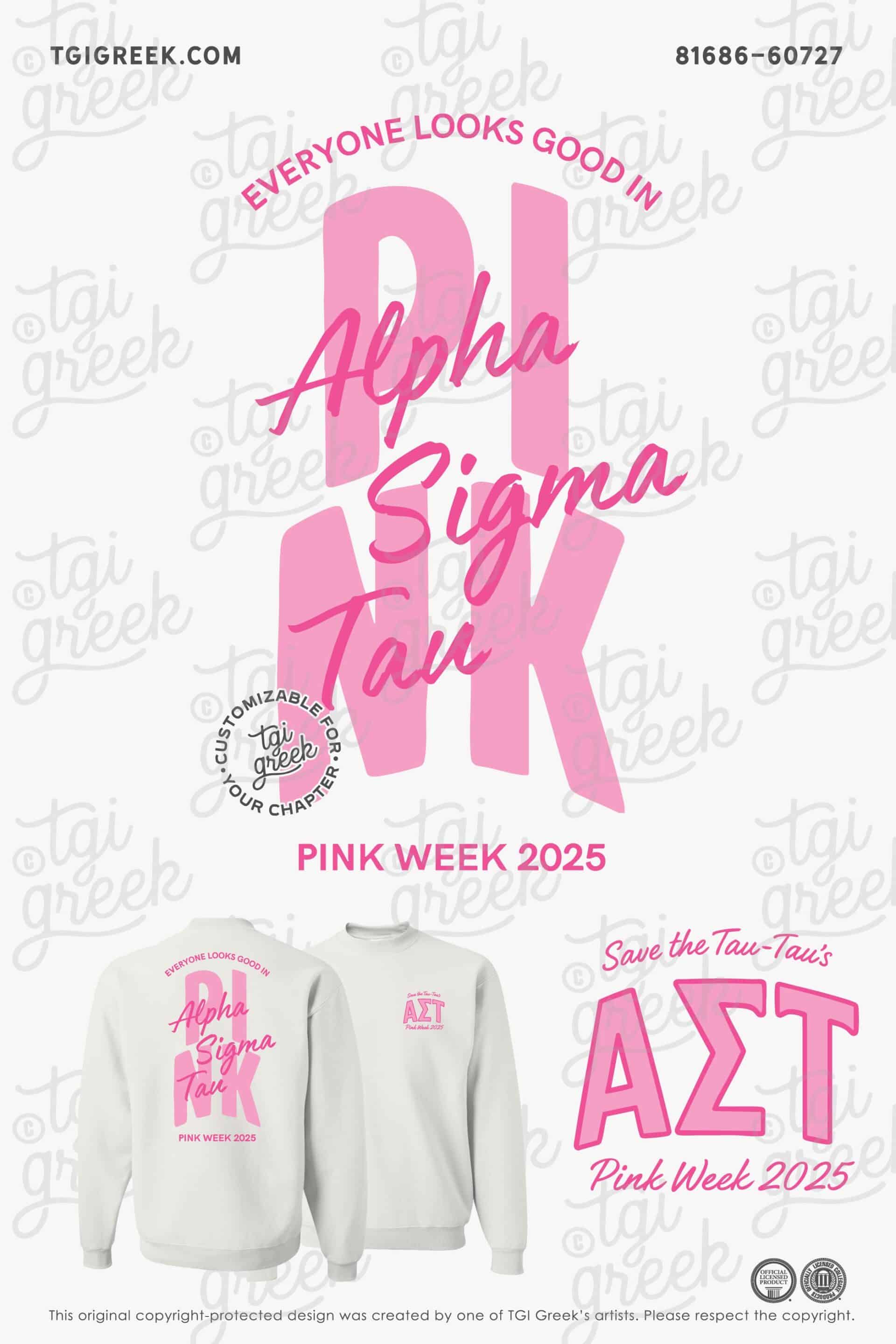 Alpha Sigma Tau – SILU Pink Week Crewneck