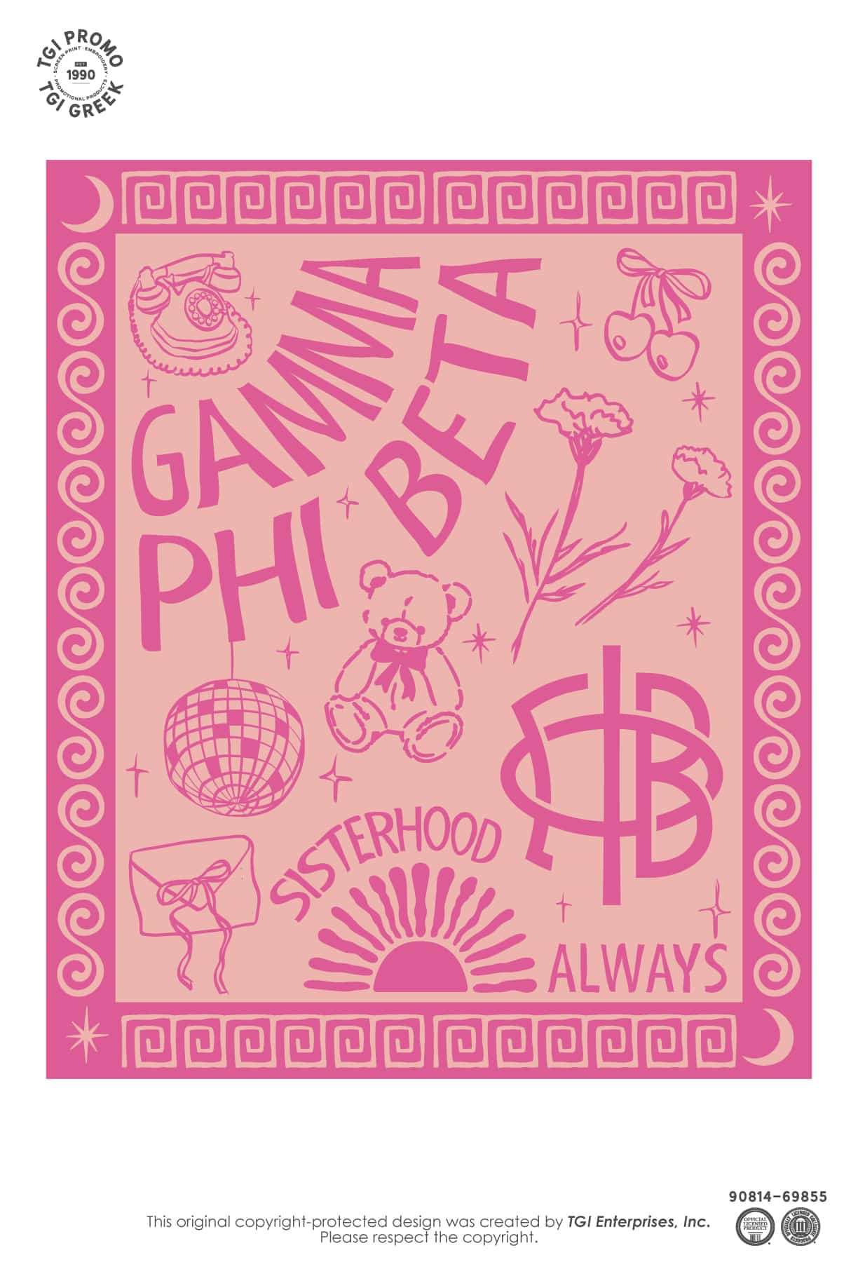 Gamma Phi Beta – TGI Greek Sorority Blanket