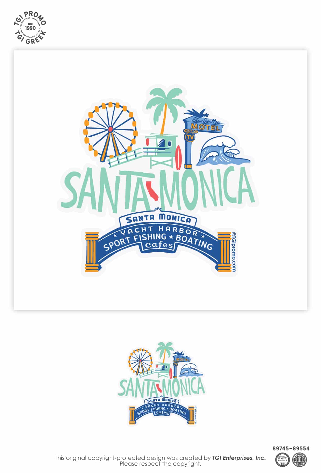 TGI Promo – Cap Cruise Santa Monica Iconic Sticker