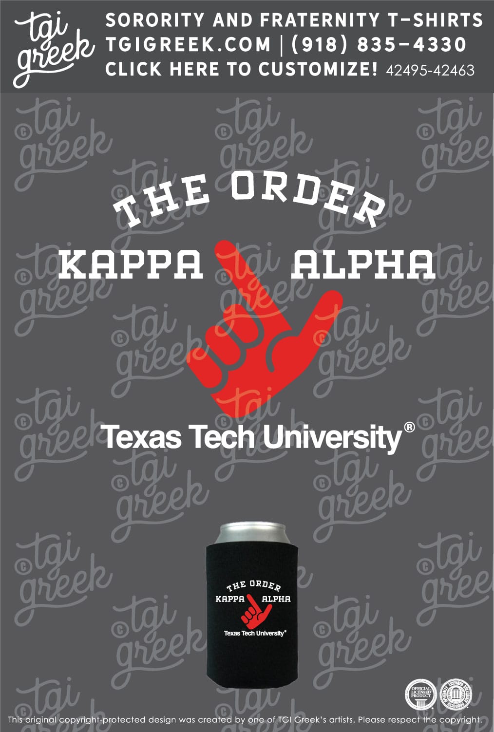 Kappa Alpha – TXTECH Koozie