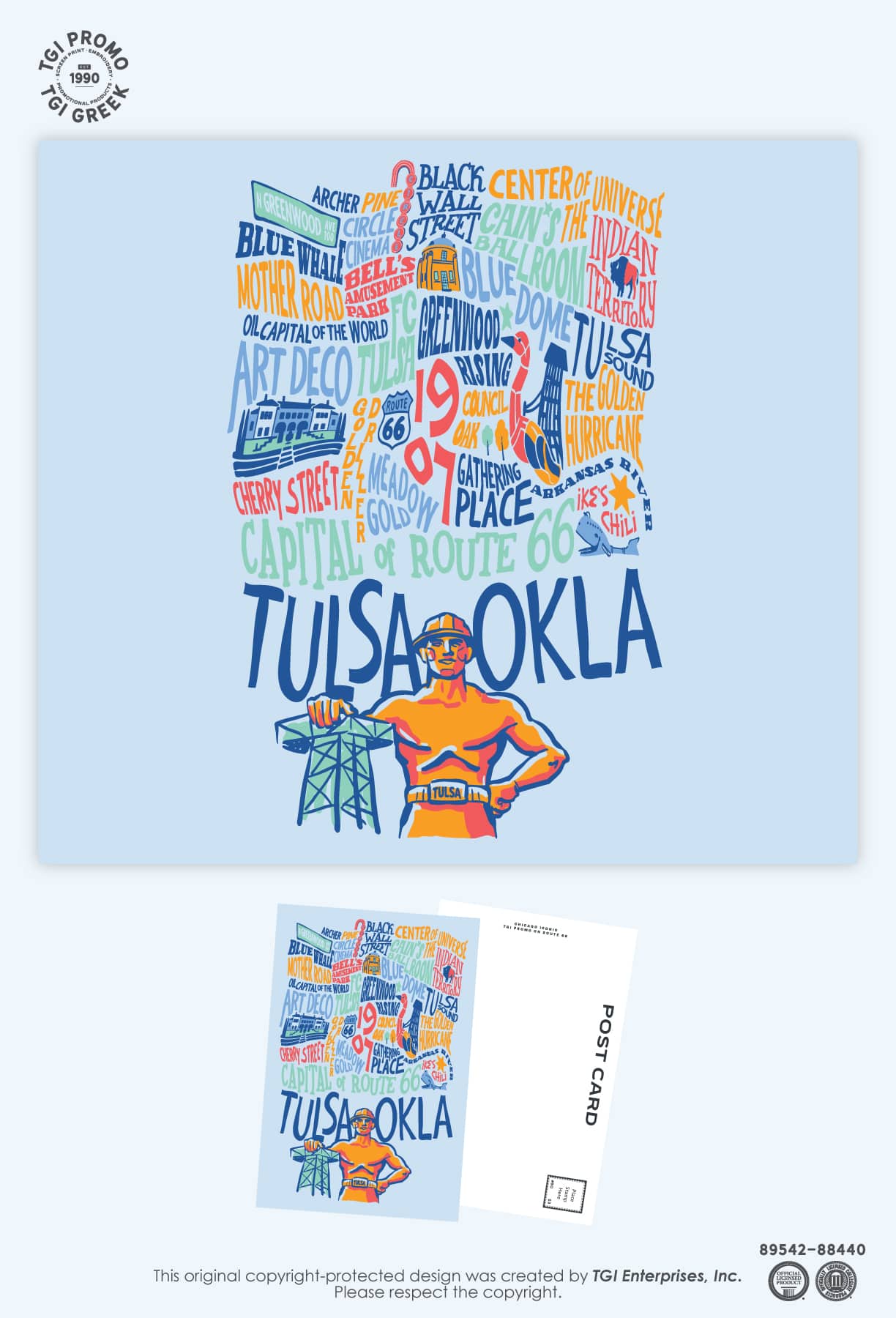 TGI Promo – Cap Cruise Party Zone Tulsa Iconic Postcard