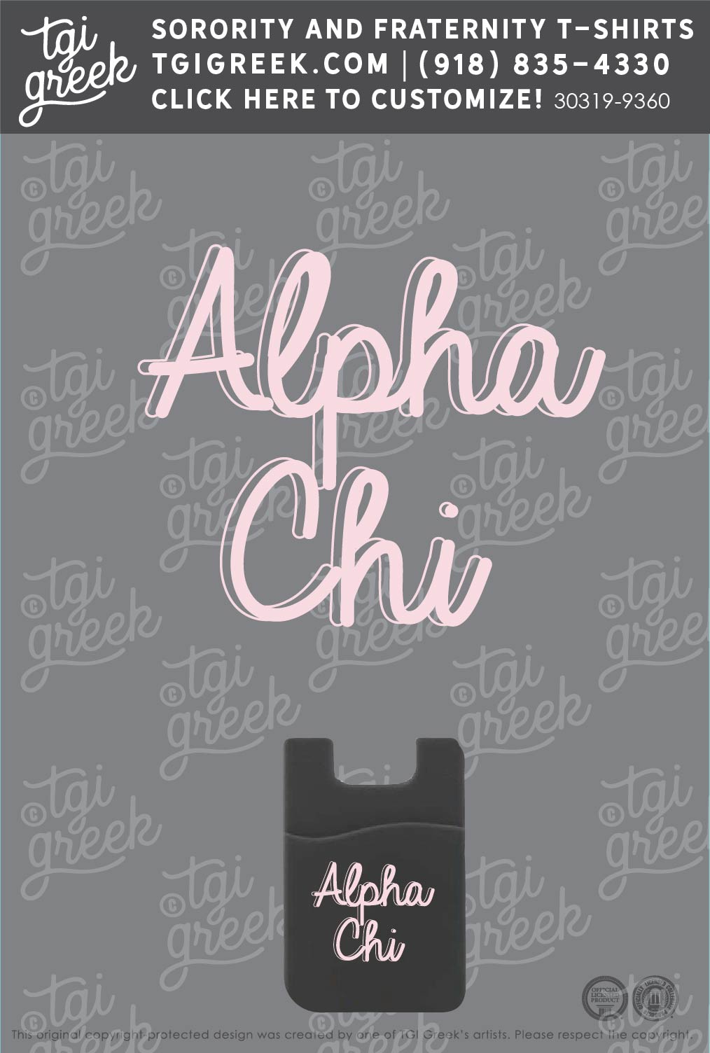 Alpha Chi Omega – KSU Bid Day Phone Wallet