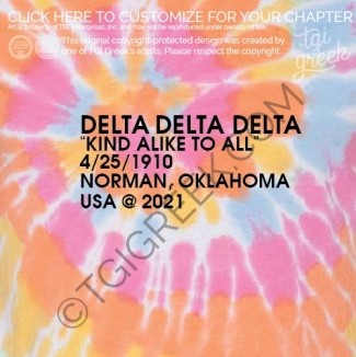 Delta Delta Delta – OU tie Dye PR