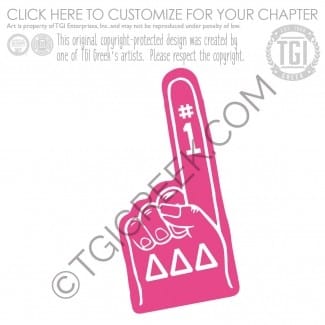 Delta Delta Delta  Bid Day Foam Finger