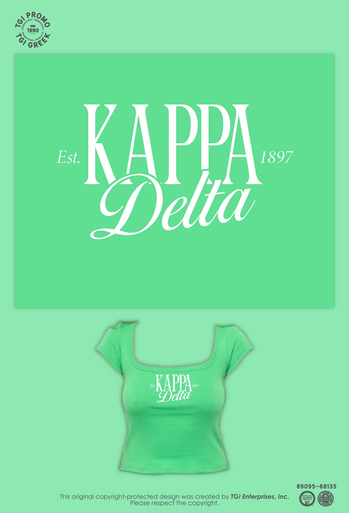 Kappa Delta – TGI Greek Square Neck Baby Tee
