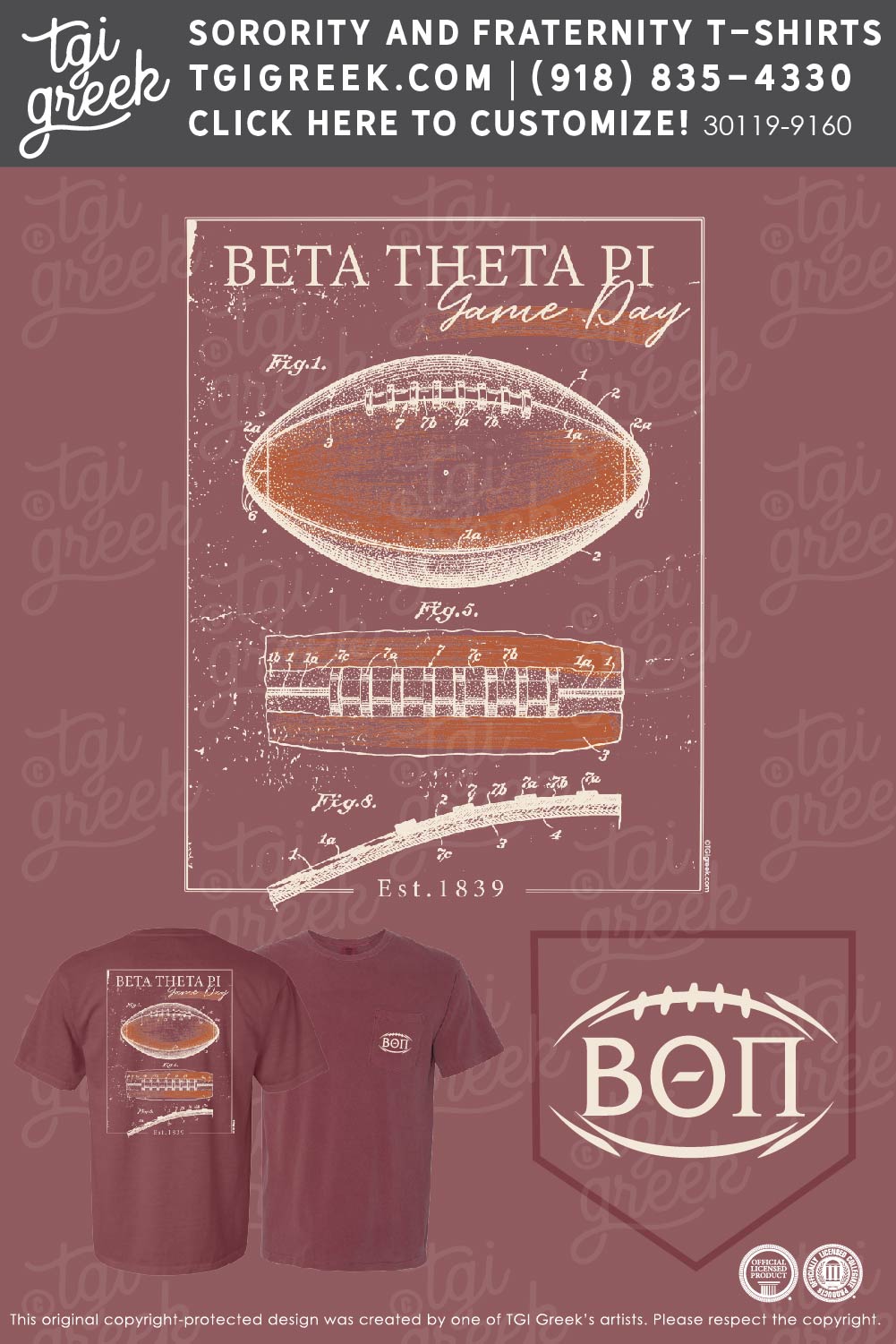 Beta Theta Pi – Football Diagram