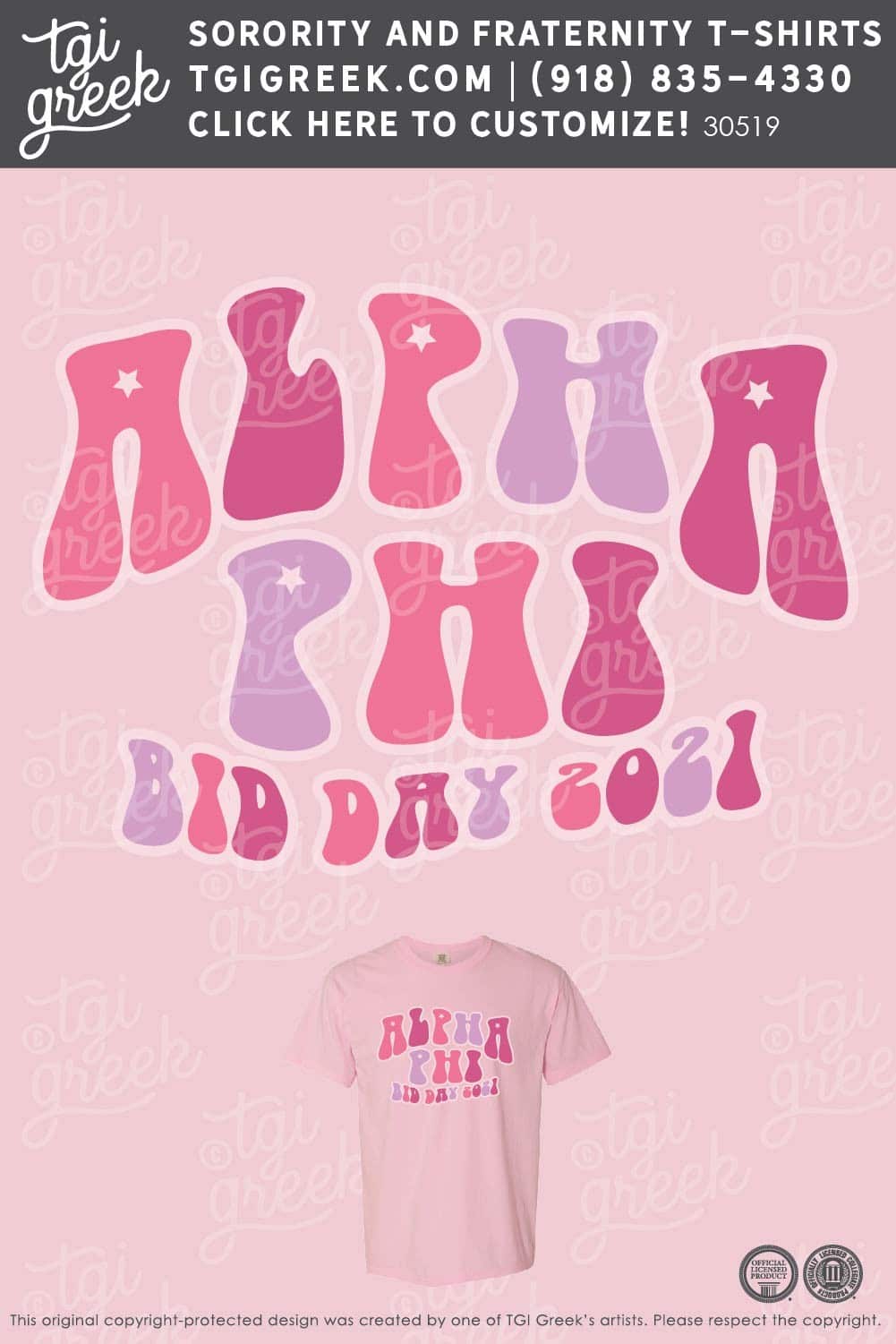 Alpha Phi – OU Bid Day Simple